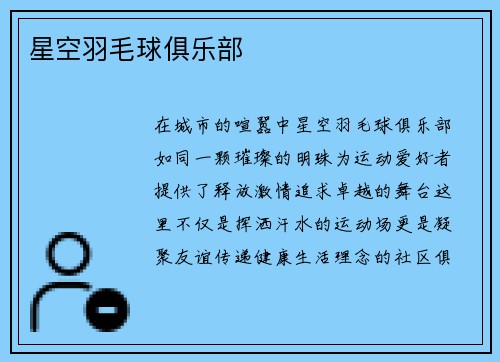 星空羽毛球俱乐部